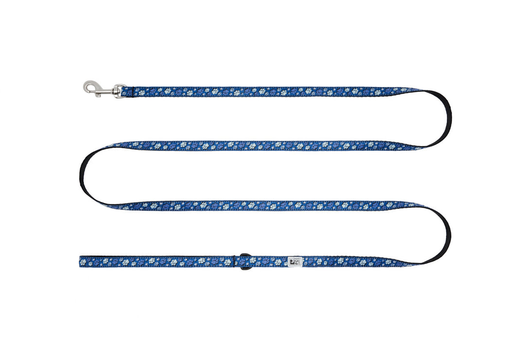 RC Pets - Petite Laisse à Motifs 1/2" x 72" Traces de Pattes Bleu - Laisse pour Chiens