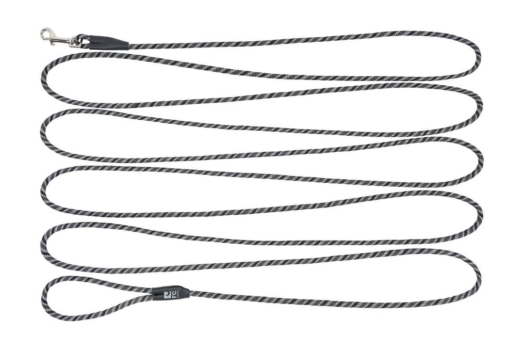 RC Pets - Longue Laisse en Corde 1/4" x 20 pi Noir - Laisse pour Chiens
