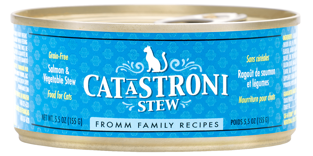 Fromm Cat-A-Stroni - Ragoût de Saumon et Légumes - Nourriture Humide Sans Grains pour Chats