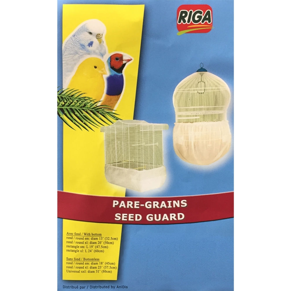 RIGA Oiseaux Pare-Grain Sans Fond Rond S Transparent Noir