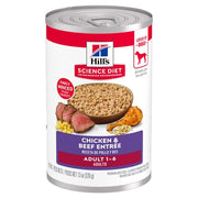 Hill's Science Diet - Chien Adulte Entrée de Poulet et Boeuf - Nourriture Humide pour Chiens