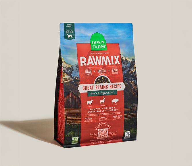 Open Farm RawMix Sans Grains - Great Plaines - Nourriture Séche Sans Légumineuses et Sans OGM pour Chiens