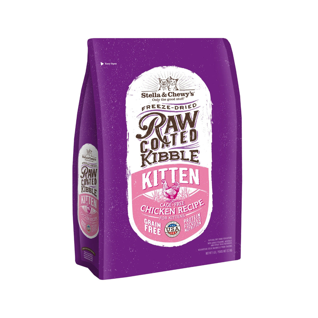 Stella & Chewy's Raw Coated - Poulet Élevé en Liberté - Nourriture Sèche Sans Grains pour Chatons