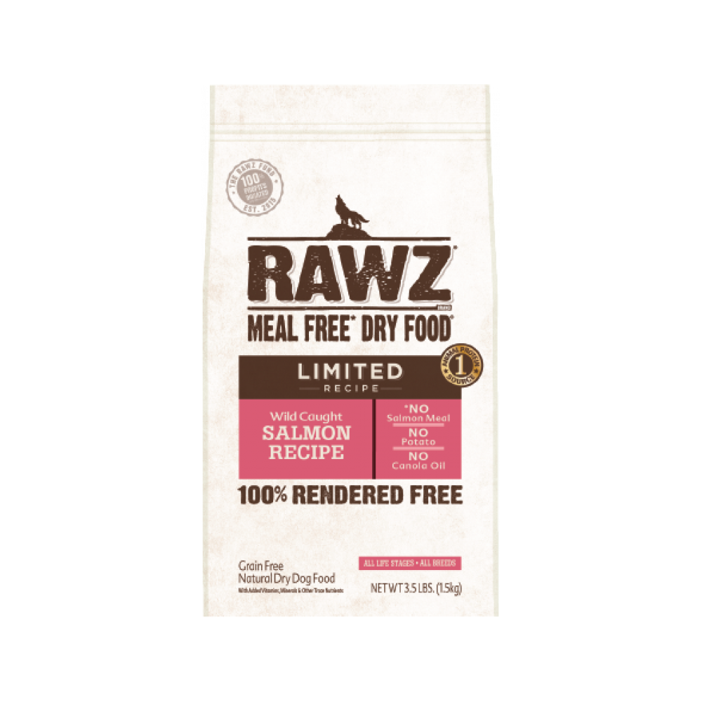 Rawz Ingrédients Limités - Saumon Sauvage - Nourriture Sèche Sans Grains pour Chiens