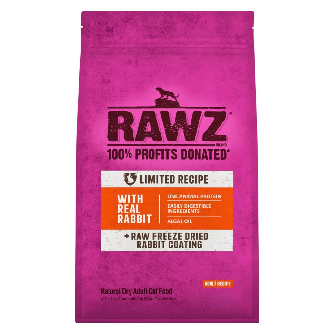 Rawz - Lapin - Nourriture Sèche à Ingrédients Limités pour Chats