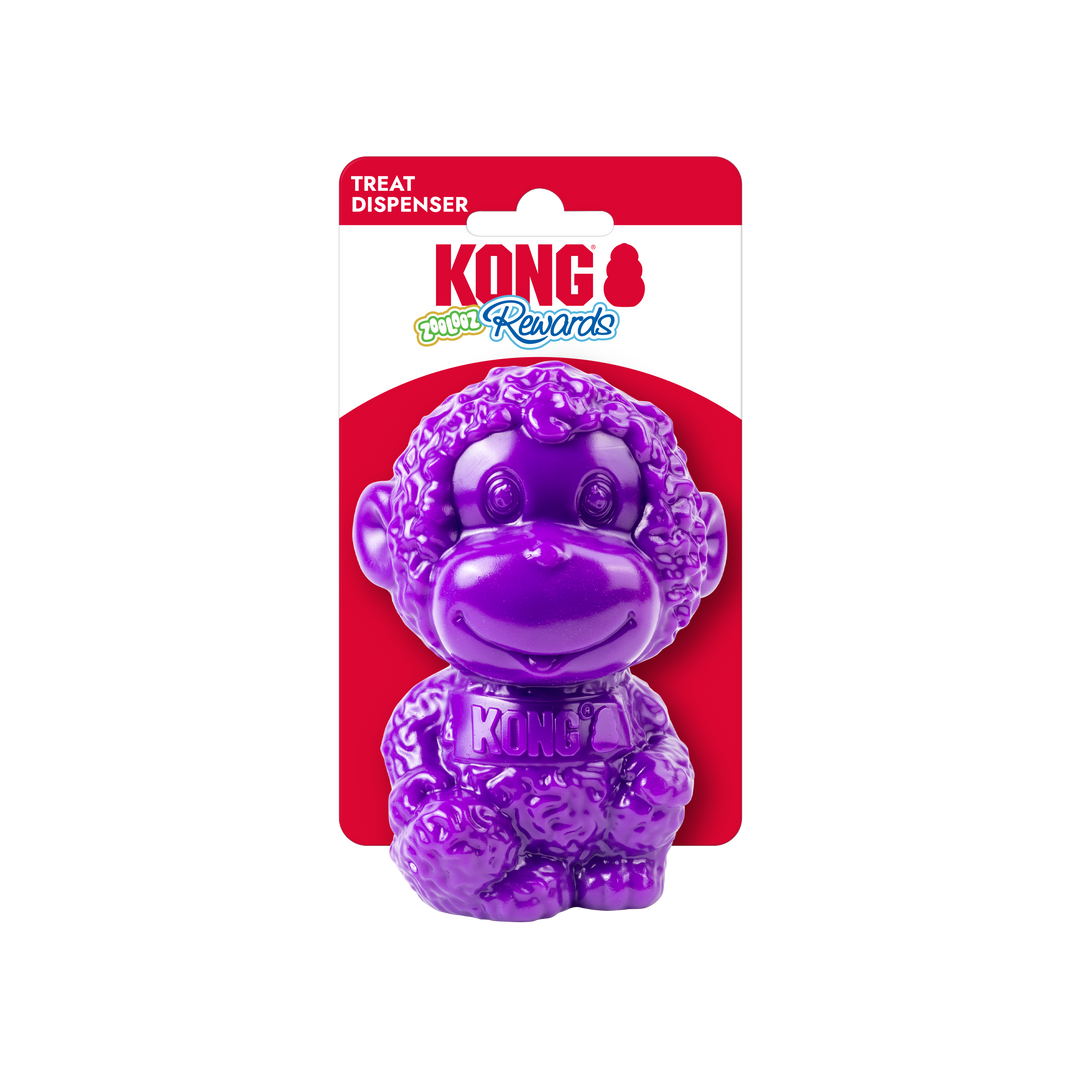 Kong - Rewards Zoolooz Singe - Jouet Distributeur de Friandises pour Chiens