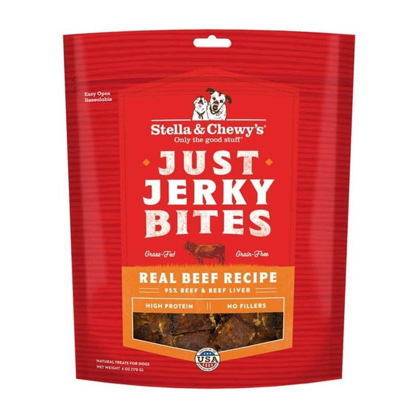 Stella & Chewy's Just Jerky Bites - Boeuf et Foie de Boeuf - Gâteries Tendres pour Chiens