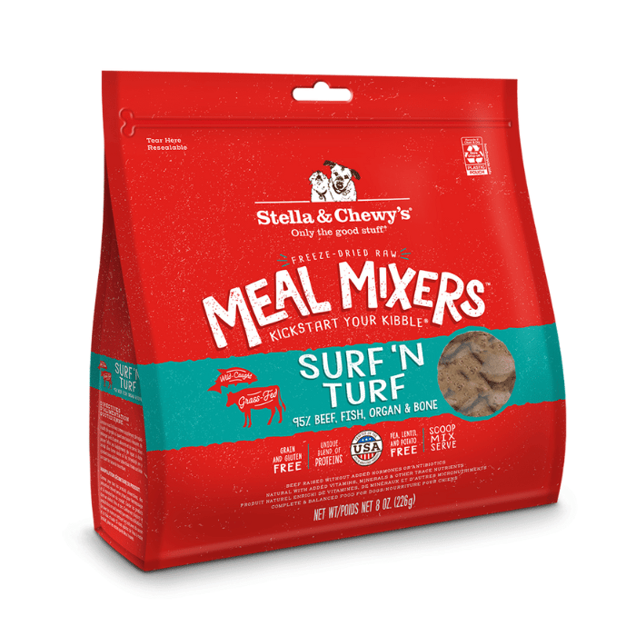 Stella & Chewy's Meal Mixers - Terre et Mer - Complément Alimentaire Lyophilisée Sans Grains pour Chiens