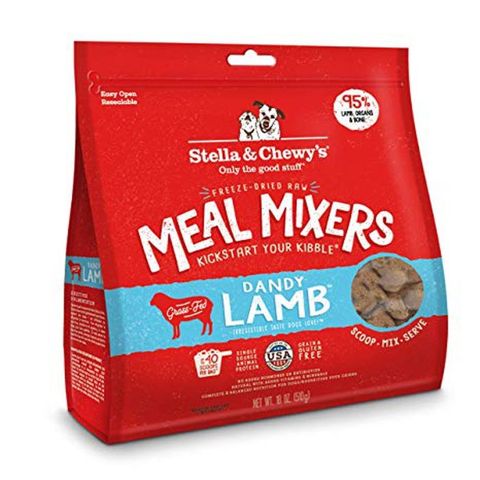 Stella & Chewy's Meal Mixers - Chien Agneau Épatant - Nourriture Sèche Lyophilisée Sans Grains pour Chiens