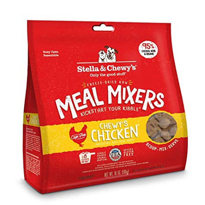Stella & Chewy's Meal Mixers - Poulet Chewy's - Complément Alimentaire Lyophilisée Sans Grains pour Chiens