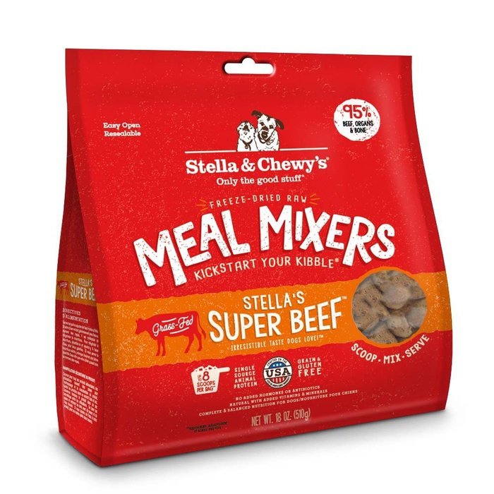 Stella & Chewy's Meal Mixers - Boeuf Extra - Complément Alimentaire Lyophilisée Sans Grains pour Chiens