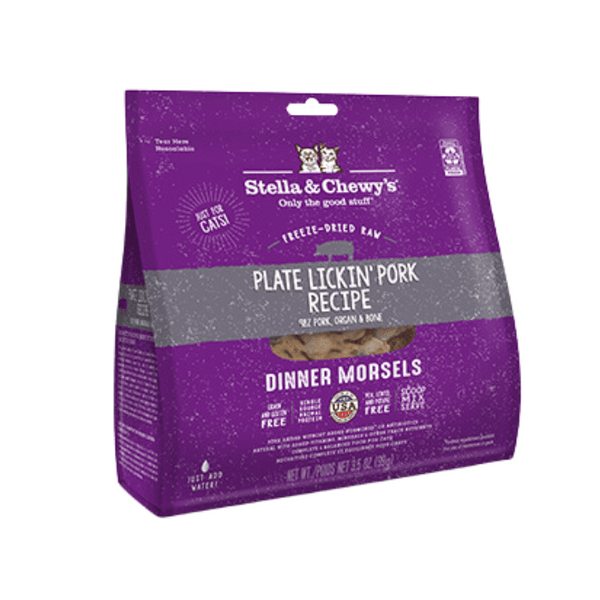Stella & Chewy's - Chat Morceaux Porc - Nourriture Sèche Lyophilisée Sans Grains pour Chats