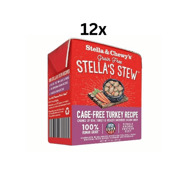 Stella & Chewy's - Dinde Élevé en Liberté dans un Bouillon d'Os - Nourriture Humide Sans Grains pour Chiens Adultes