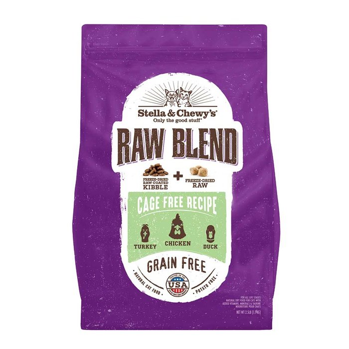 Stella & Chewy's Raw Blend - Volaille Élevé en Liberté - Nourriture Sèche Sans Grains pour Chats