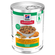 Hill's Science Diet - Chiot Ragoût de Poulet et Légumes - Nourriture Humide pour Chiens