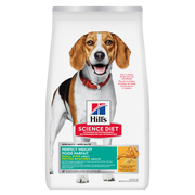 Hill's Science Diet - Poids Santé (Perfect Weight), Petites Bouchées Poulet et Riz Brun - Nourriture Sèche pour Chiens Adultes