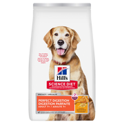 Hill's Science Diet - Digestion Parfaite (Perfect Digestion), Poulet et Riz Brun - Nourriture Sèche pour Chiens Adultes 7+ Ans