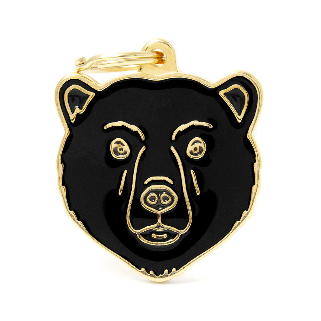 My Family - Sauvage Ours Noir - Médaille d'Identité pour Chiens