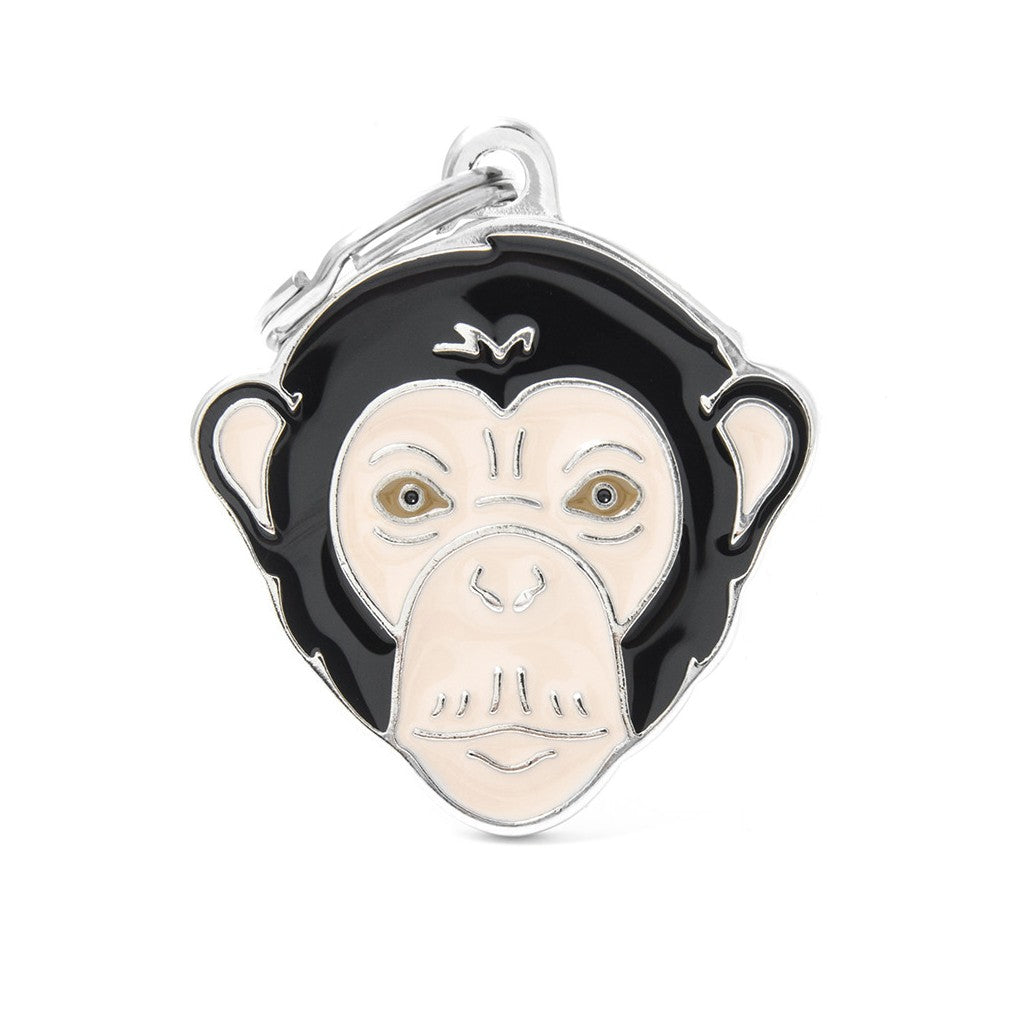 My Family - Sauvage Chimpanzé - Médaille d'Identité pour Chiens