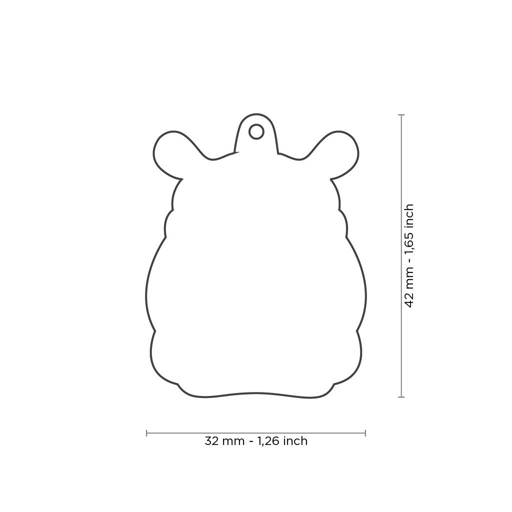 My Family - Sauvage Hippopotame - Médaille d'Identité pour Chiens