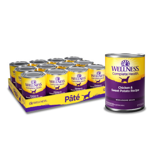 Wellness Complete Health - Chien Pâté de Poulet et Patate Douce - Nourriture Humide pour Chiens
