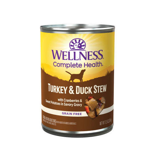 Wellness Homesytle - Chien Ragoût de Dinde et Canard avec Canneberges et Patates Douce en Sauce - Nourriture Humide pour Chiens