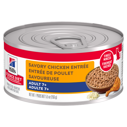 Hill's Science Diet - Chat Senior 7+ Pâté de Poulet - Nourriture Humide pour Chats