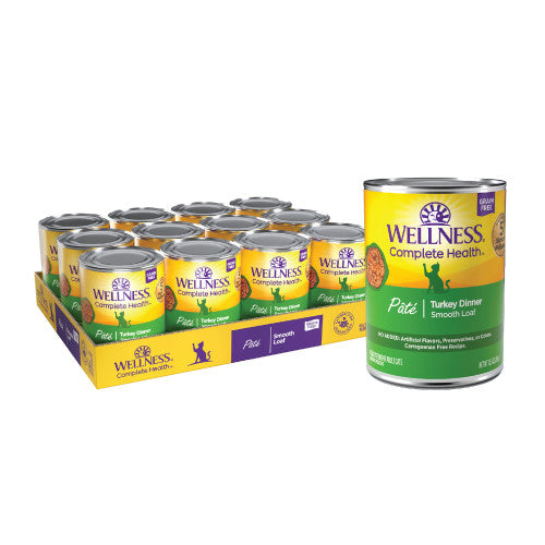 Wellness Complete Health - Chat Pâté de Dinde - Nourriture Humide Sans Grains pour Chats