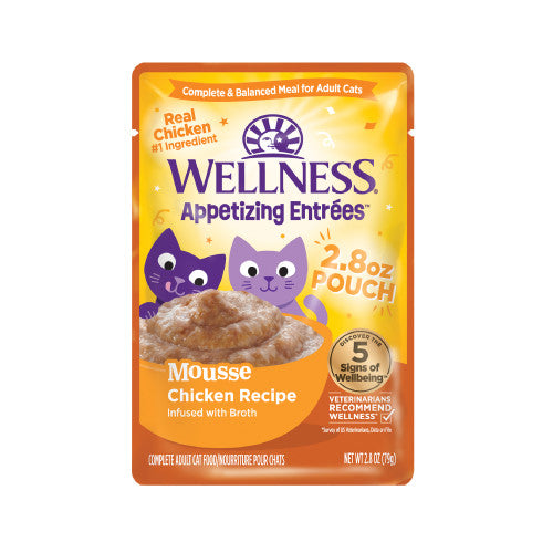 Wellness Appetizing Entrees - Mousse de Poulet avec Bouillon - Nourriture Humide Sans Grains pour Chats