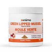 Zanimo - Articulations Moule Verte et Curcuma - Supplément en Poudre pour Chiens et Chats