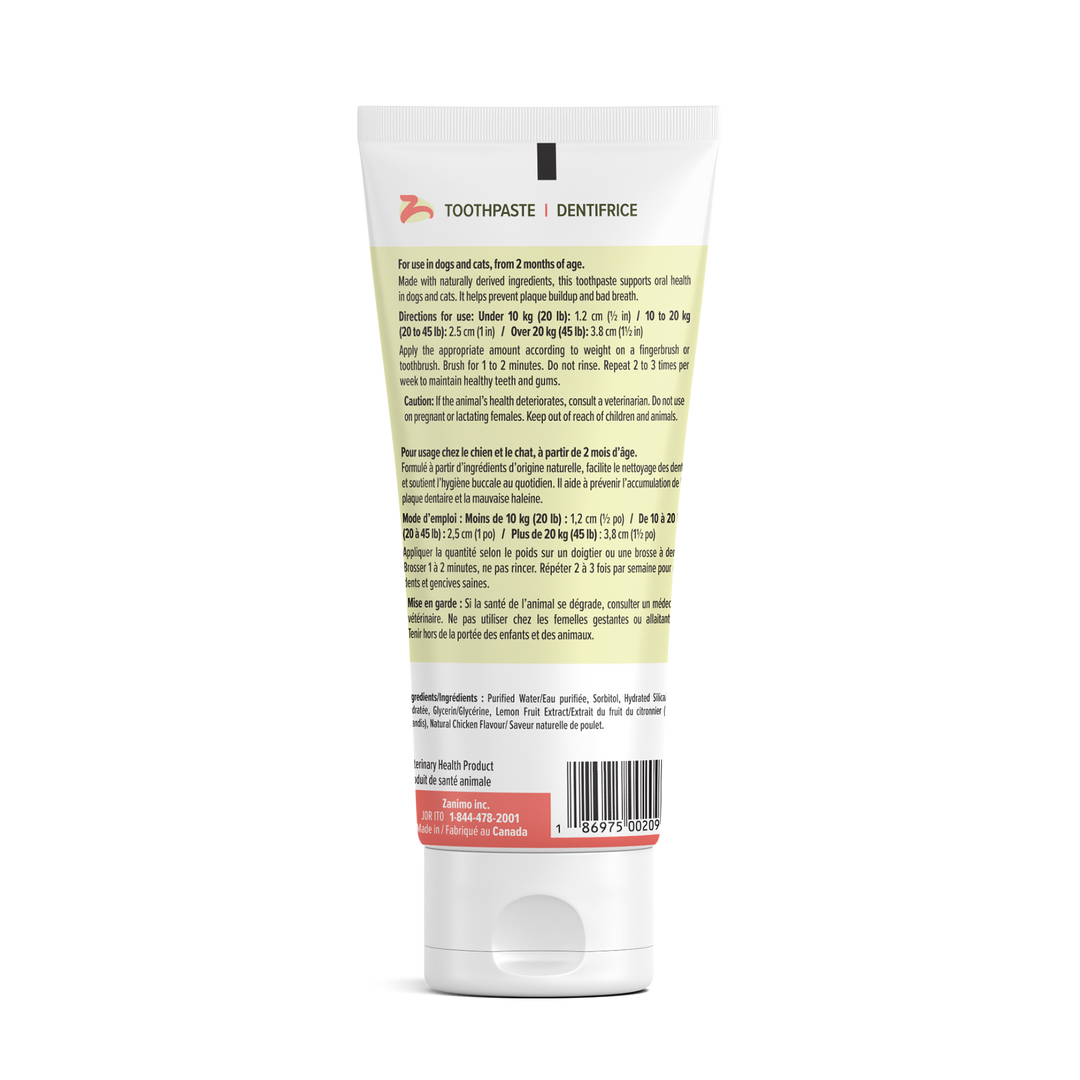 Zanimo - Dentifrice - Soin Bucco-Dentaire pour Chiens et Chats