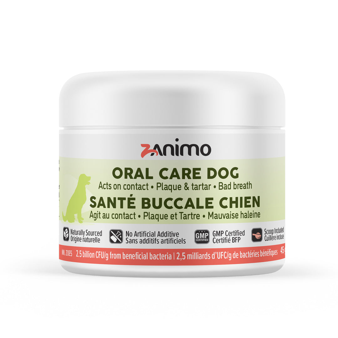 Zanimo - Santé Buccale Probiotiques - Poudre pour Chiens